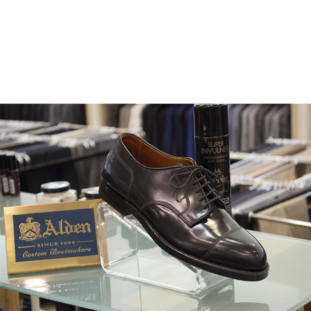 Alden Shell Cordovan Straight Tip Blucher in Black