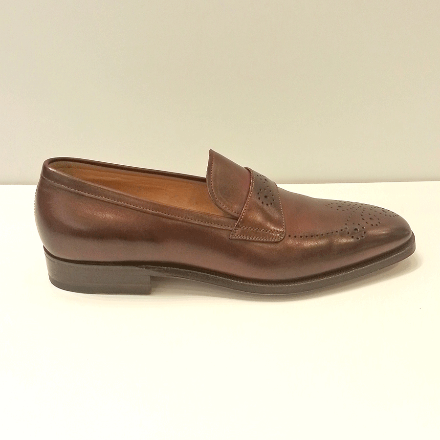 Gravati Medallion Toe Shoes in Antique Brown | Norton Ditto