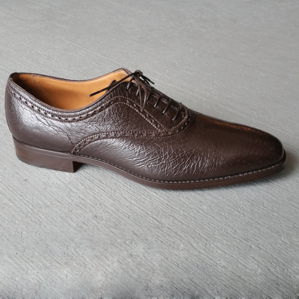 Gravati Giovanni Genuine Peccary Lace Up Shoes in Brown | Norton Ditto