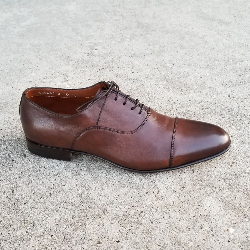 santoni darian cap toe oxford