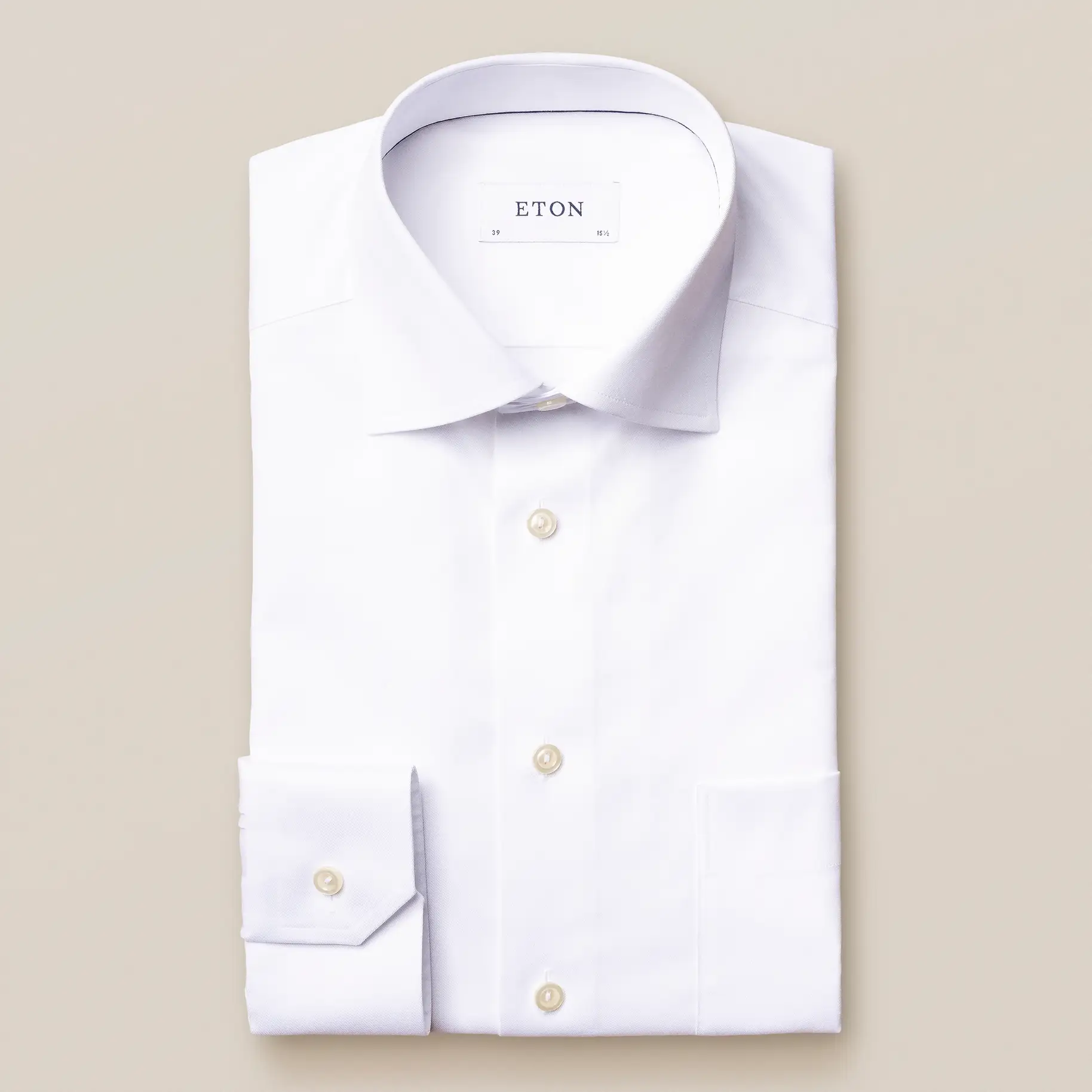ETON Signature Contemporary Fit White Twill Dress Shirt | Norton Ditto