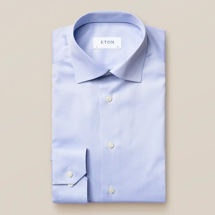 White Wrinkle Free Oxford Shirt - Eton